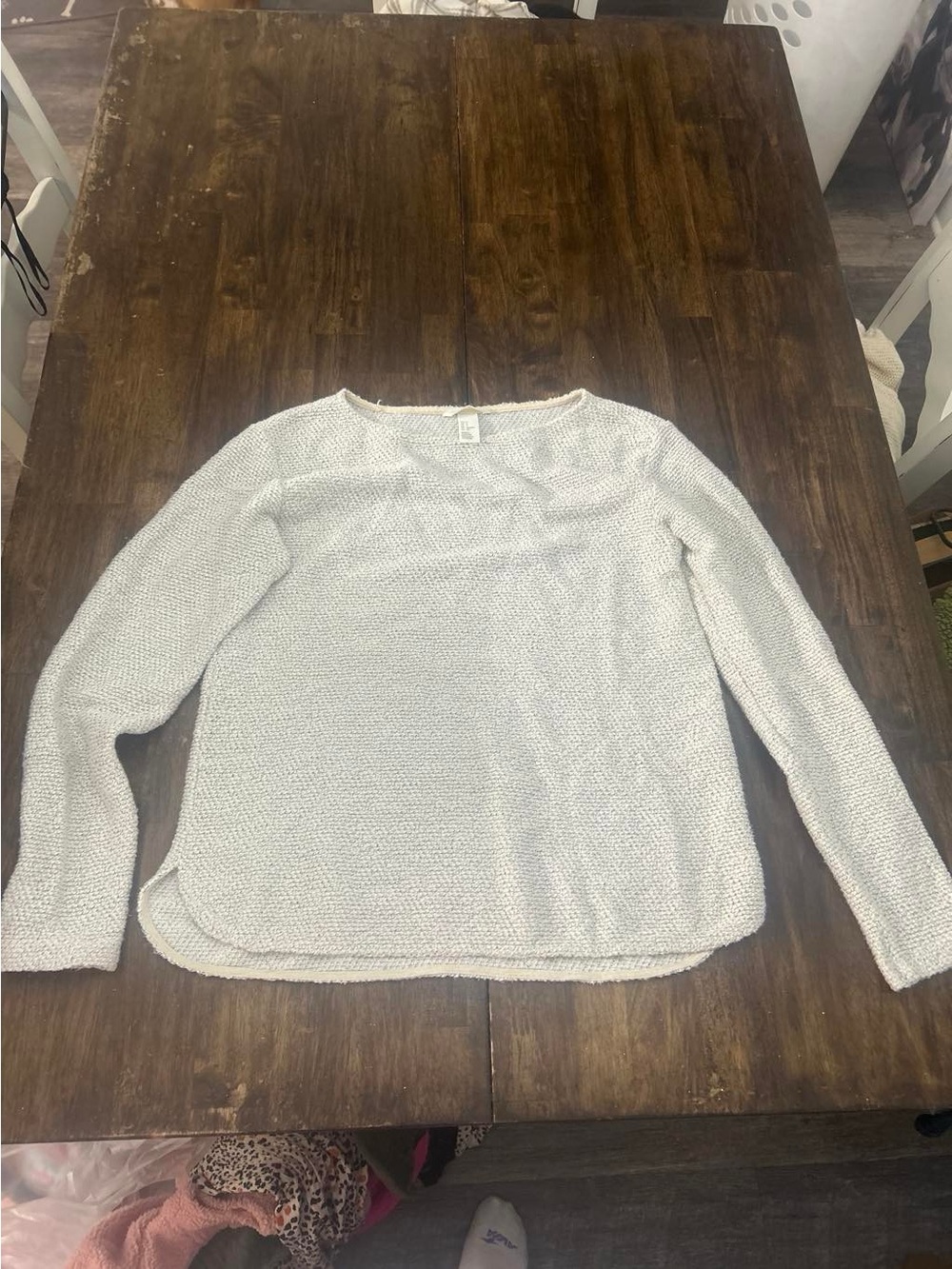 H&M Cream Knit Crewneck Sweater
